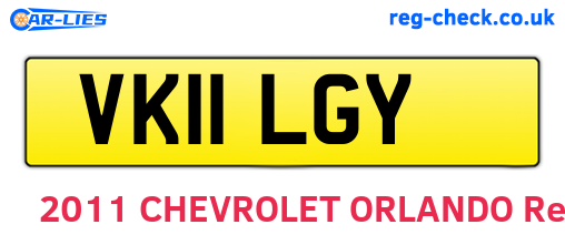 VK11LGY are the vehicle registration plates.
