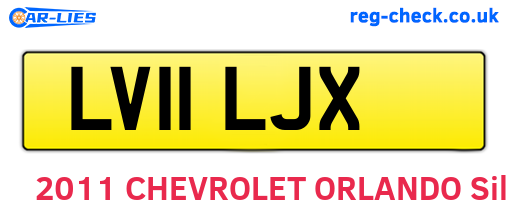 LV11LJX are the vehicle registration plates.
