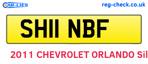 SH11NBF are the vehicle registration plates.