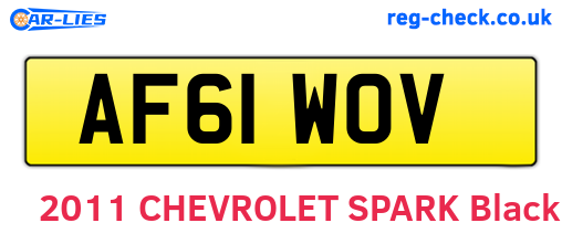 AF61WOV are the vehicle registration plates.