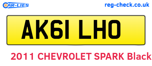 AK61LHO are the vehicle registration plates.