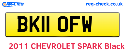 BK11OFW are the vehicle registration plates.