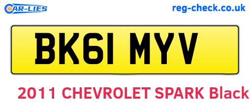 BK61MYV are the vehicle registration plates.