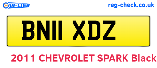 BN11XDZ are the vehicle registration plates.