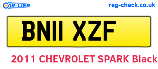 BN11XZF are the vehicle registration plates.