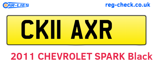 CK11AXR are the vehicle registration plates.