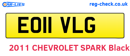 EO11VLG are the vehicle registration plates.