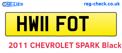 HW11FOT are the vehicle registration plates.