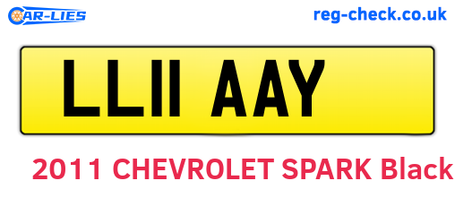 LL11AAY are the vehicle registration plates.