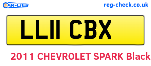 LL11CBX are the vehicle registration plates.