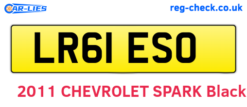 LR61ESO are the vehicle registration plates.