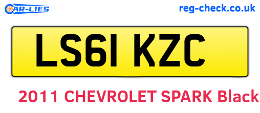 LS61KZC are the vehicle registration plates.