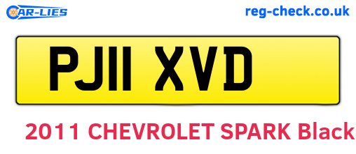 PJ11XVD are the vehicle registration plates.