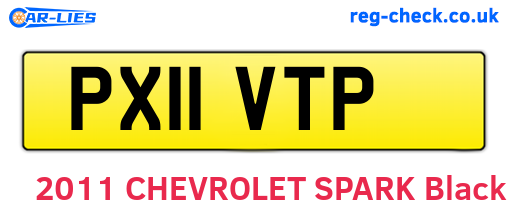 PX11VTP are the vehicle registration plates.