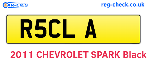 R5CLA are the vehicle registration plates.