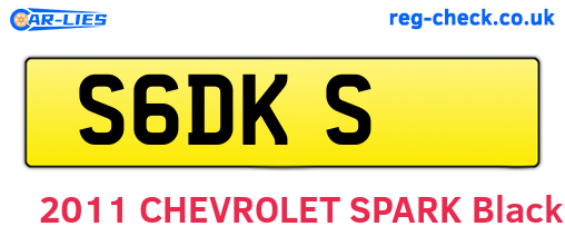 S6DKS are the vehicle registration plates.