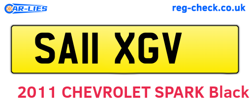 SA11XGV are the vehicle registration plates.