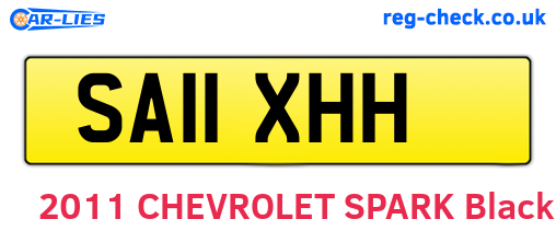 SA11XHH are the vehicle registration plates.