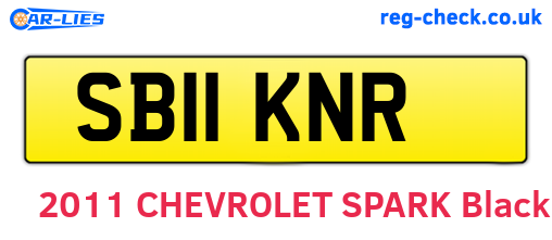 SB11KNR are the vehicle registration plates.