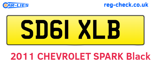 SD61XLB are the vehicle registration plates.