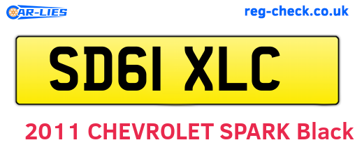 SD61XLC are the vehicle registration plates.