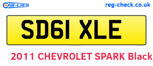 SD61XLE are the vehicle registration plates.