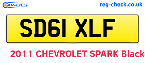 SD61XLF are the vehicle registration plates.