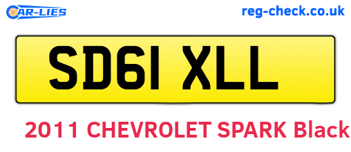 SD61XLL are the vehicle registration plates.
