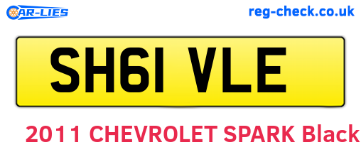 SH61VLE are the vehicle registration plates.
