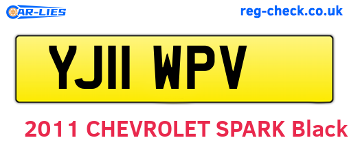 YJ11WPV are the vehicle registration plates.