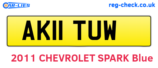 AK11TUW are the vehicle registration plates.