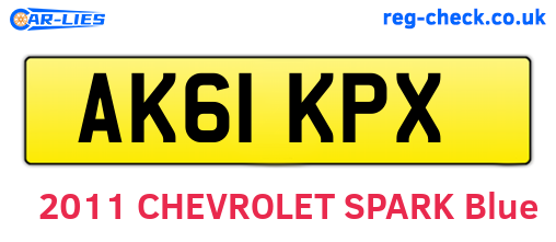 AK61KPX are the vehicle registration plates.