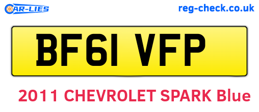 BF61VFP are the vehicle registration plates.