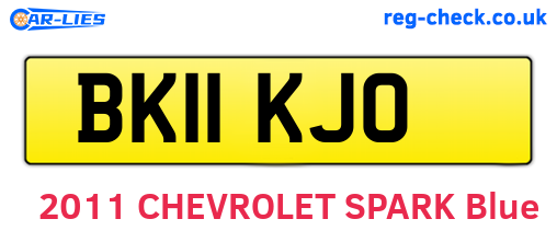 BK11KJO are the vehicle registration plates.