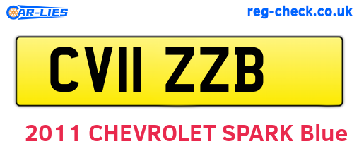 CV11ZZB are the vehicle registration plates.