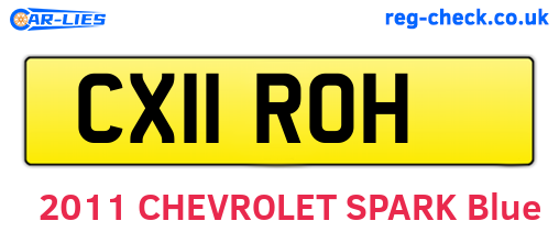 CX11ROH are the vehicle registration plates.