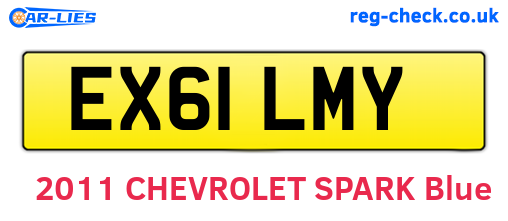 EX61LMY are the vehicle registration plates.
