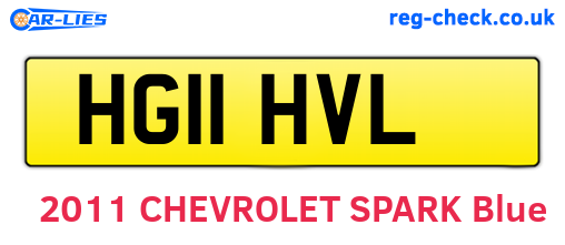 HG11HVL are the vehicle registration plates.