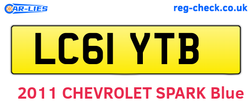 LC61YTB are the vehicle registration plates.