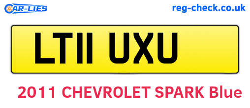 LT11UXU are the vehicle registration plates.