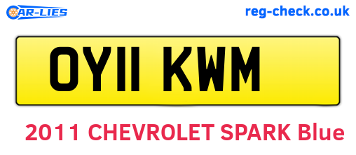OY11KWM are the vehicle registration plates.
