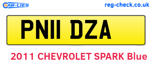 PN11DZA are the vehicle registration plates.