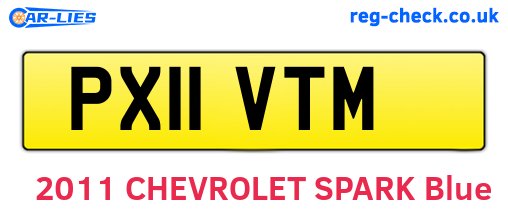 PX11VTM are the vehicle registration plates.