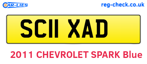 SC11XAD are the vehicle registration plates.