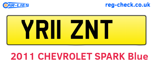 YR11ZNT are the vehicle registration plates.