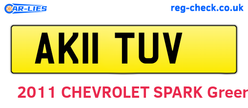 AK11TUV are the vehicle registration plates.