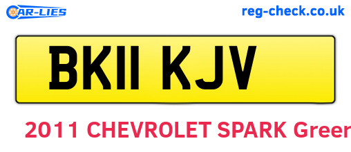 BK11KJV are the vehicle registration plates.
