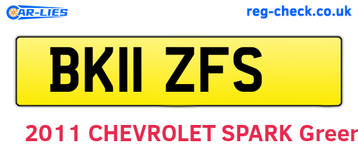 BK11ZFS are the vehicle registration plates.