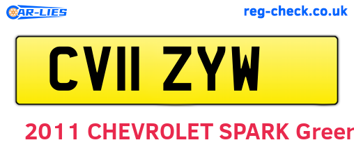 CV11ZYW are the vehicle registration plates.
