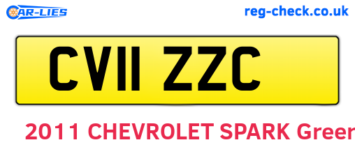 CV11ZZC are the vehicle registration plates.